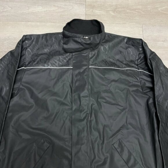Harley Davidson Motorcycles Black PVC Rain Biker Riding Jacket Coat Men’s Size L - Picture 4 of 10